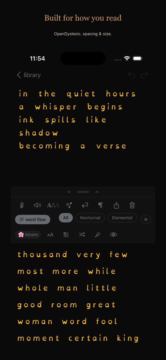 Poemir OpenDyslexic typography support