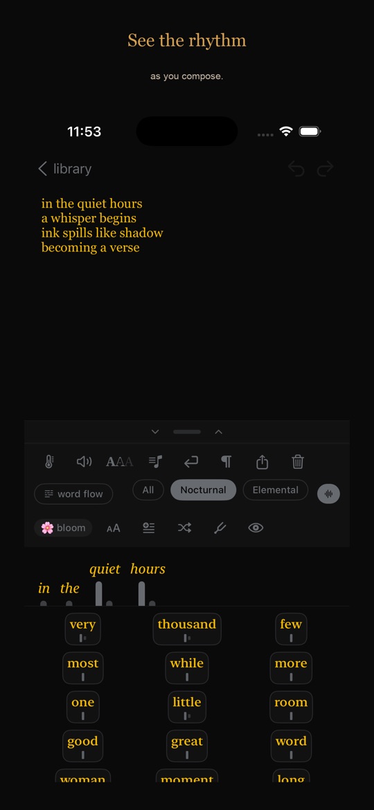 Poemir visual rhythm